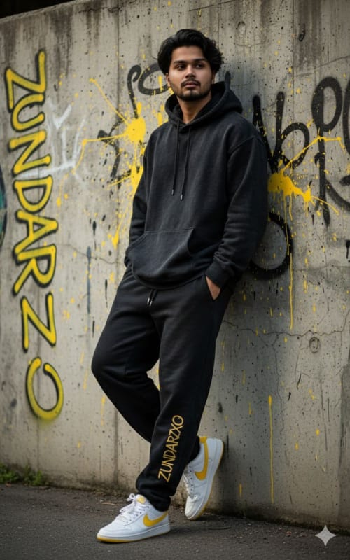 Urban Streetwear Fashion Photography Prompt: Graffiti Wall - view 1