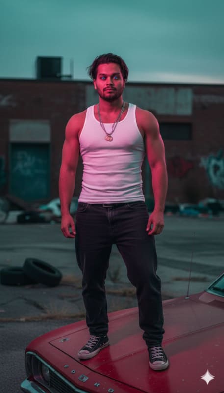 Cinematic Urban Twilight Portrait - view 1
