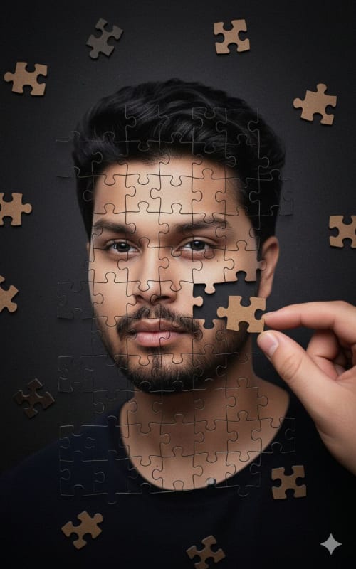 Hyper-Realistic Jigsaw Puzzle Portrait: AI Art Prompt thumbnail 2