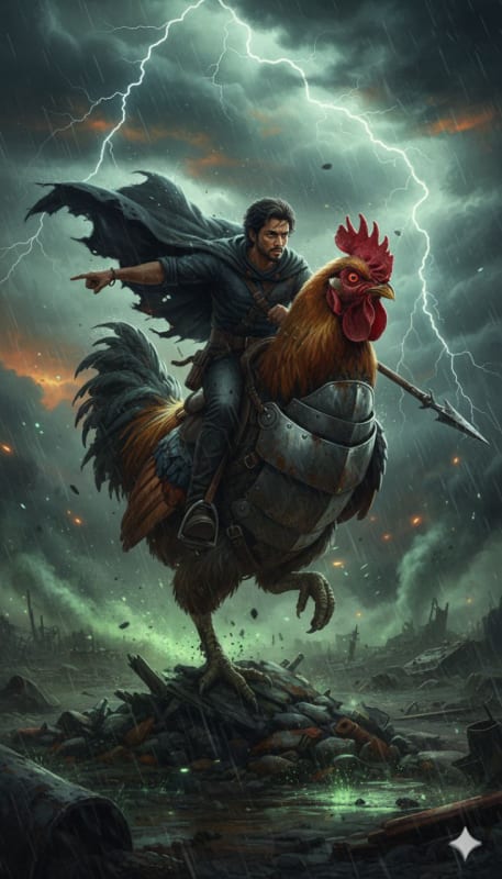 Apocalyptic Armored Chicken Rider - view 1