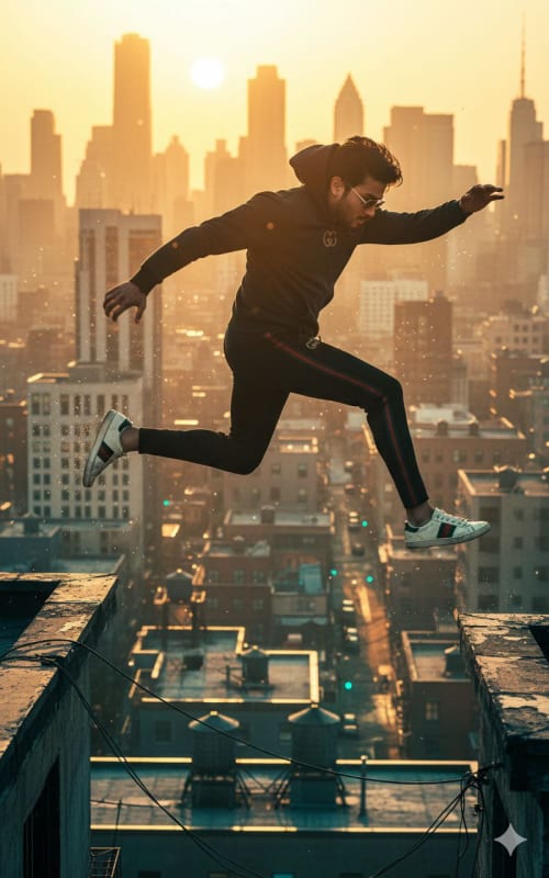 Dynamic Urban Leap: A Cinematic Action Scene thumbnail 2
