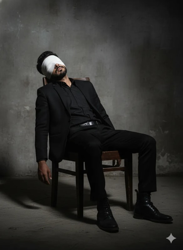 Eerie Blindfolded Portrait: Cinematic Dark Fantasy thumbnail 2