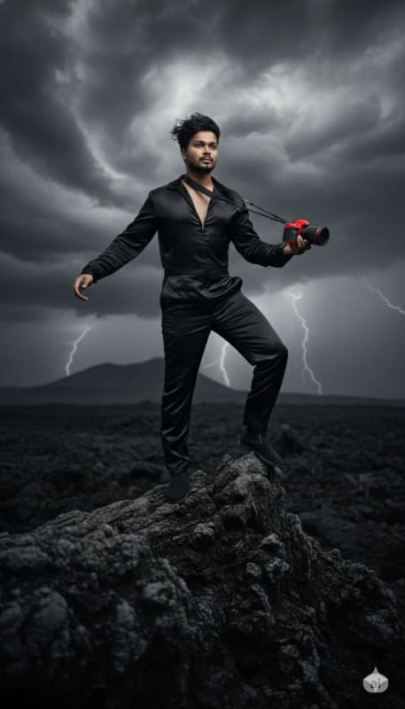 Noir Volcanic Fashion Editorial - view 1