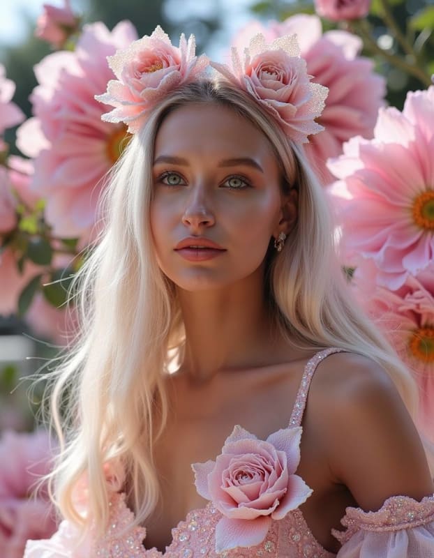 Ethereal Floral Goddess AI Art Prompt - view 1