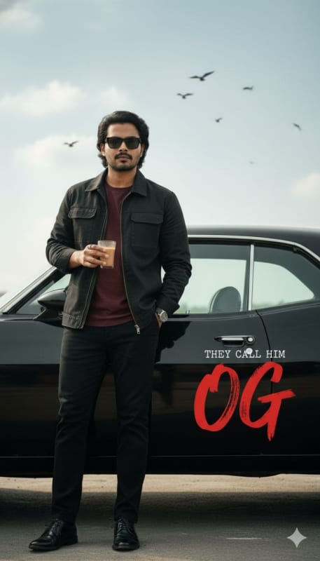 Stylish 'OG' Action Movie Poster thumbnail 3