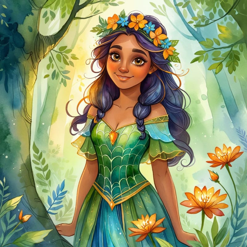 Enchanting Forest Fairy Hamadryad with Magical Aura thumbnail 2