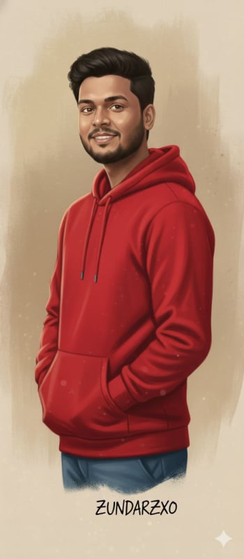 Warm Oil-Style Digital Portrait - view 1
