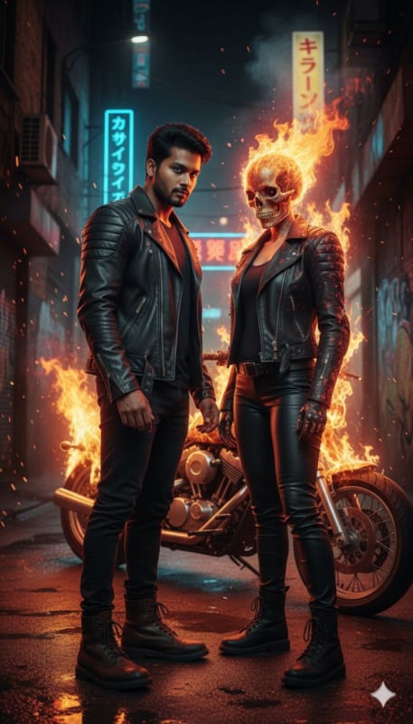 Ghost Rider Cinematic Scene: Love and Chaos in the Rain thumbnail 6