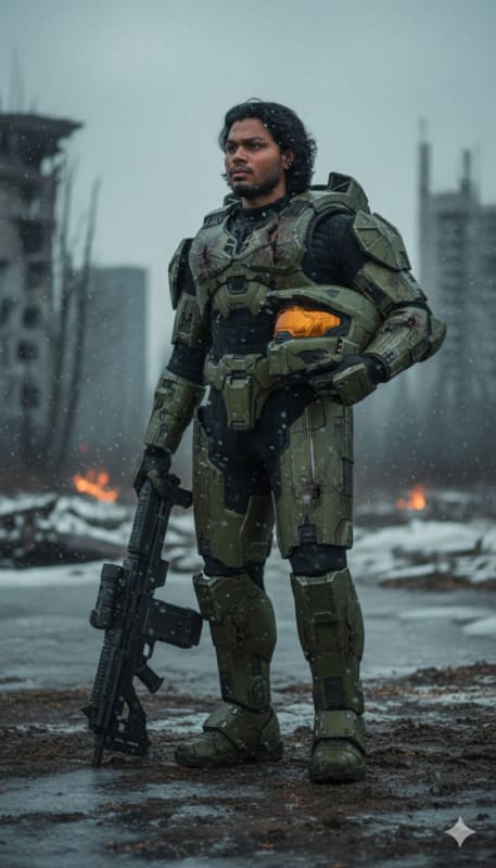 Battle-Worn Master Chief in Snowy Terrain thumbnail 2