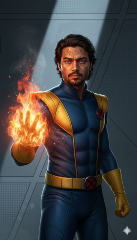 Classic 90s X-Men Pyro Cosplay Portrait - view 1
