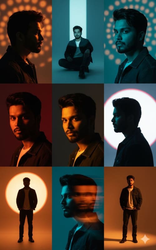 Cinematic Portrait Collage: Hyperrealistic Photo Montage - view 1