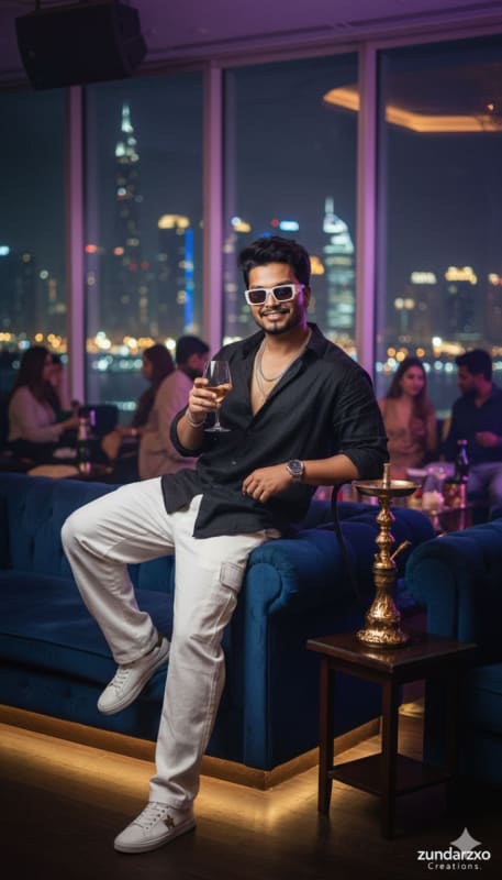 Luxury Dubai VIP Lounge Portrait - view 1