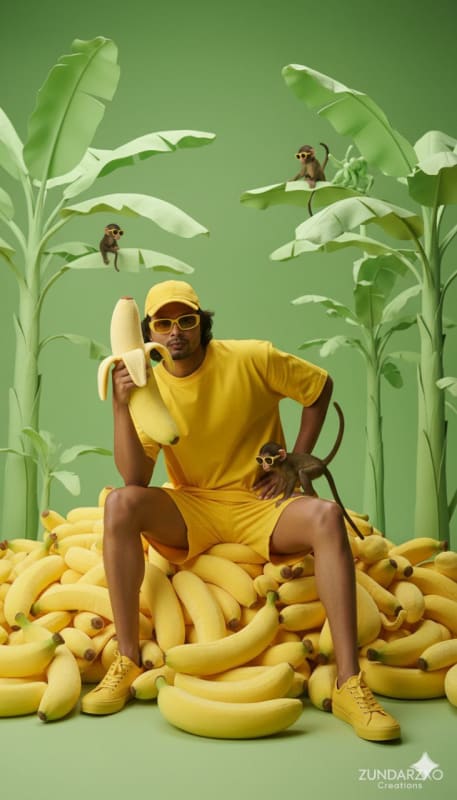 Surreal Yellow Banana Fashion Editorial thumbnail 2