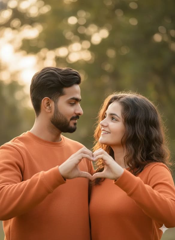 Romantic Indian Couple Portrait Photography thumbnail 2