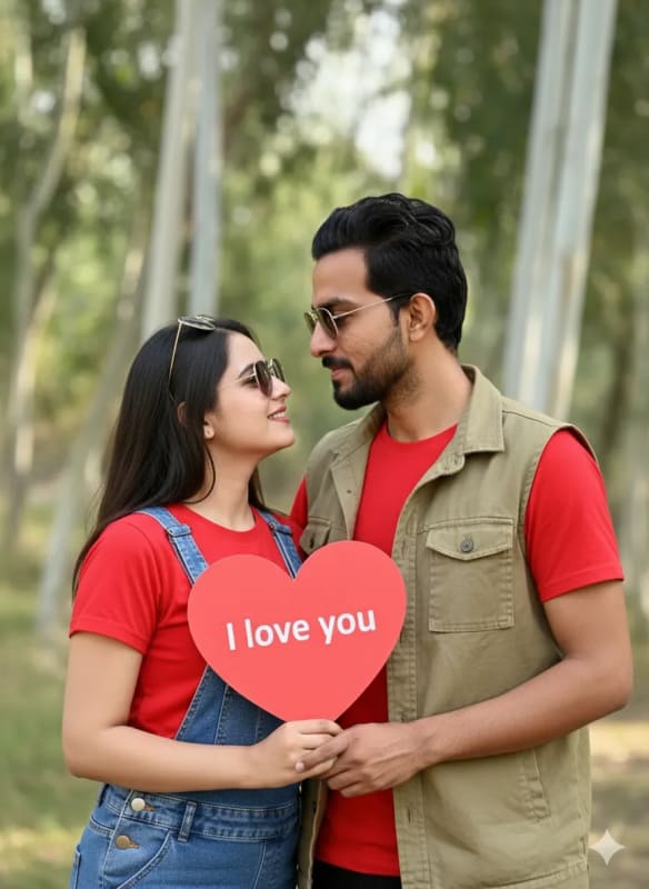Romantic Outdoor Portrait of Young Couple in Love thumbnail 2