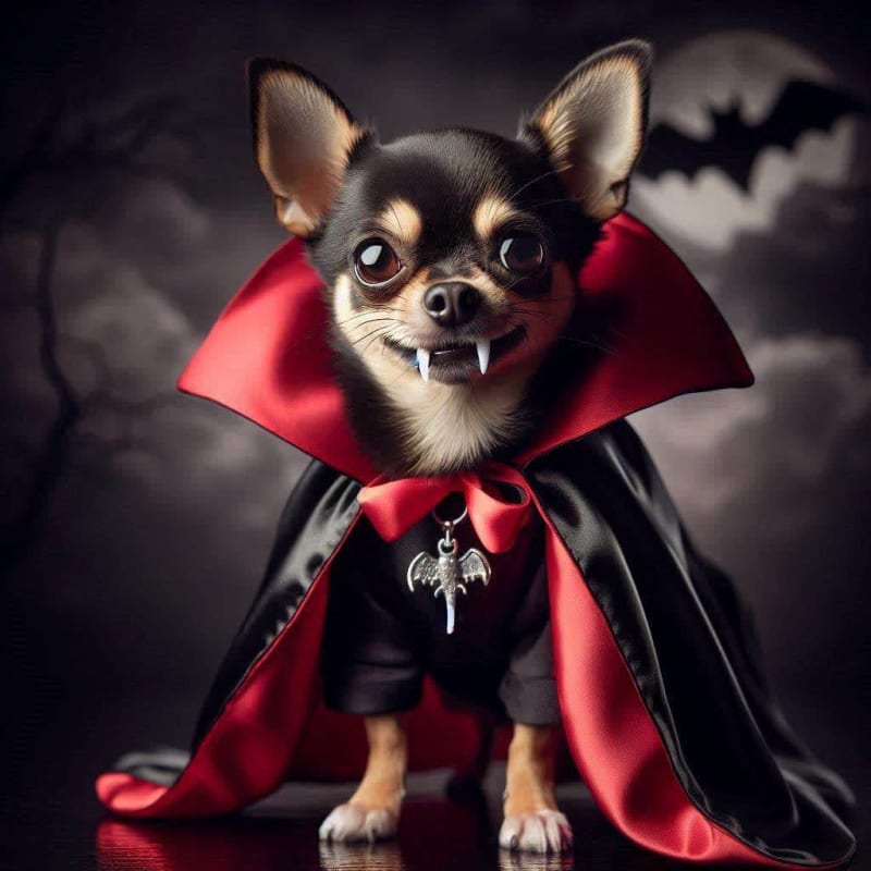 Vampire Chihuahua Pet Portrait: A Whimsical AI Art Prompt thumbnail 2