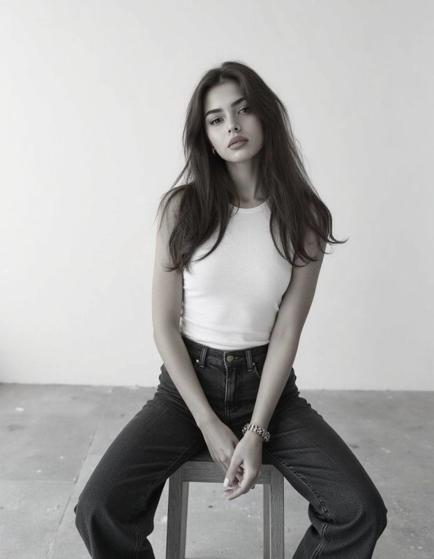 Timeless Denim and Tank: A Minimalist Fashion Editorial - view 1