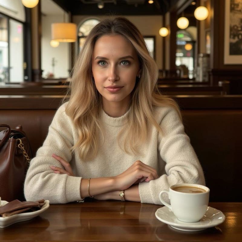 Parisian Cafe Fashion Portrait: Capture the Old Money Aesthetic thumbnail 2
