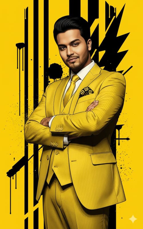 Yellow Suit Portrait: Graphic Novel Style - view 1