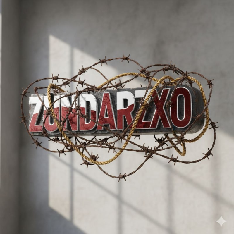 3D Gold Typography with Barbed Wire thumbnail 3