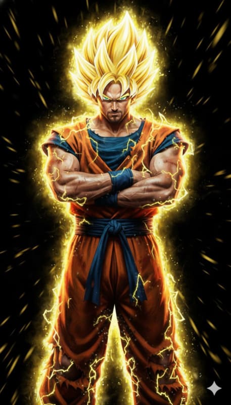 Realistic Super Saiyan Live-Action Portrait thumbnail 4