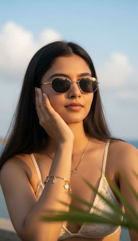 Summer Chic Close-Up Portrait - view 1
