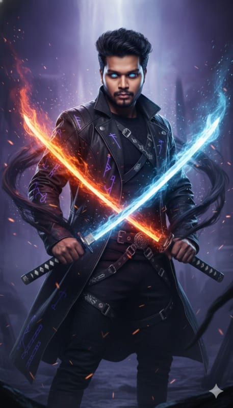 Cinematic Arcane Warrior Portrait - view 1