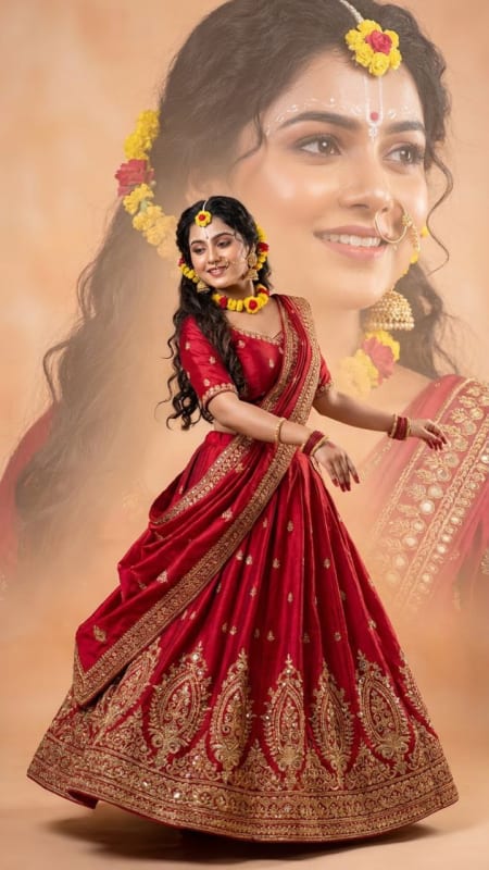 Divine Radha Double-Exposure Portrait thumbnail 2