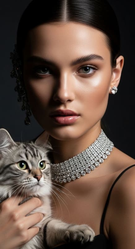 High-Fashion Diamond Jewelry Portrait thumbnail 2