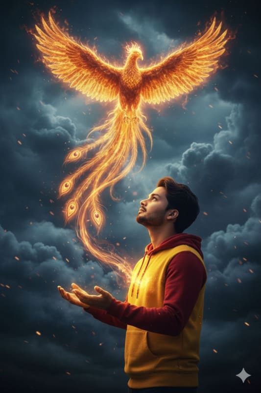 Epic Phoenix Portrait: Hyper-Realistic Fantasy Art - view 1