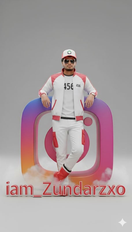 3D Instagram Character Statue & Logo thumbnail 2
