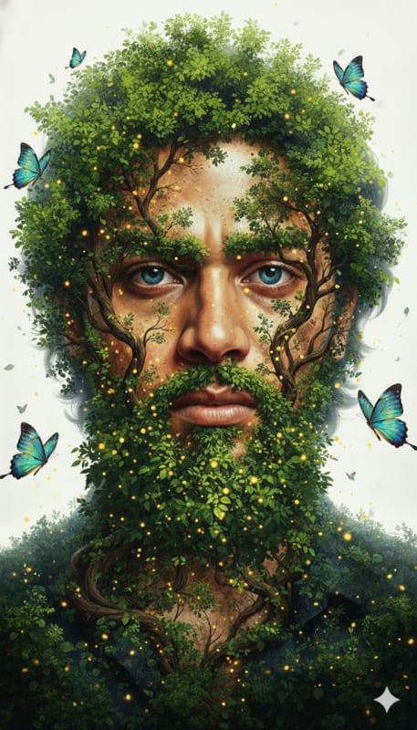 Ethereal Forest Double Exposure Portrait - view 1