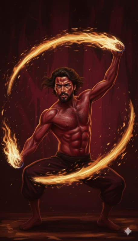 Cinematic Ritual Fire Performer - view 1