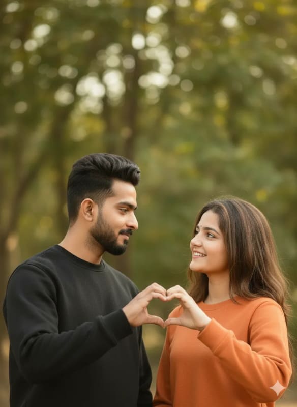 Romantic Indian Couple Portrait Photography - view 1