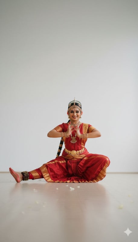 Realistic Bharatanatyam Dancer Studio Portrait thumbnail 6