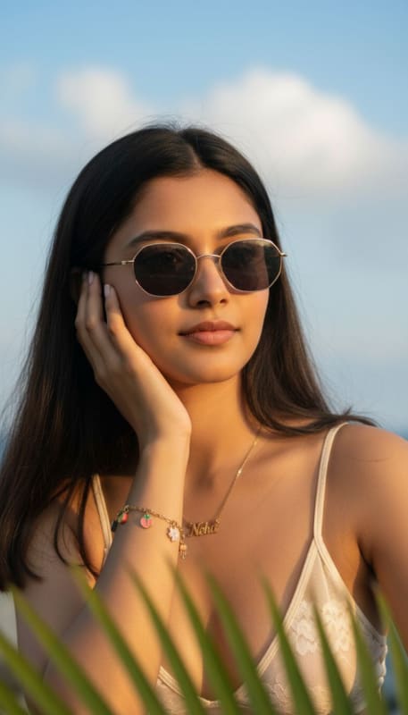 Summer Chic Close-Up Portrait thumbnail 2