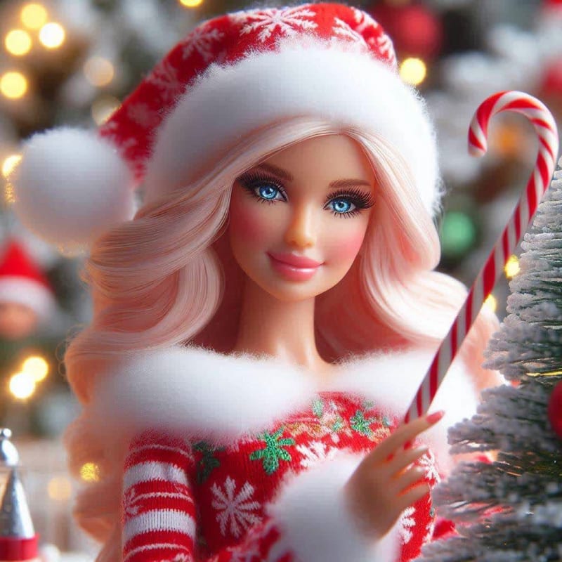Barbie Christmas Elf in Winter Wonderland AI Prompt thumbnail 2