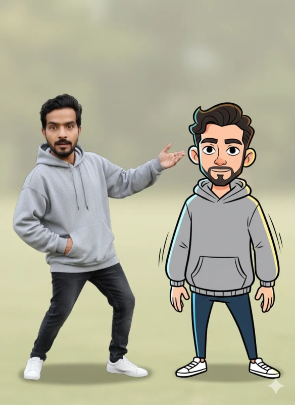 Trendy Hoodie Lookalike: Realistic vs. Cartoon Style thumbnail 3