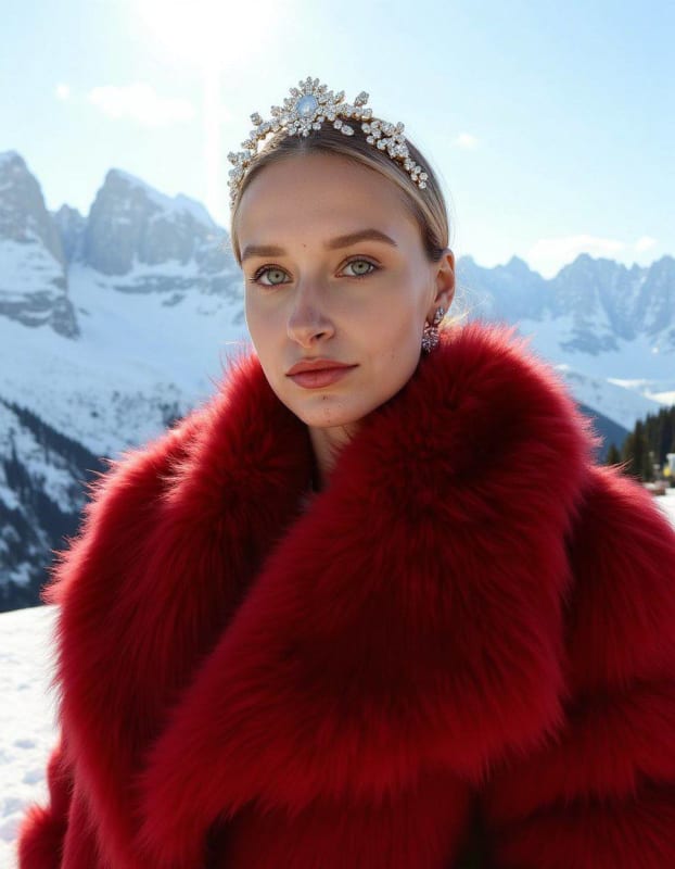 High Fashion Portrait in Alpine Setting thumbnail 2