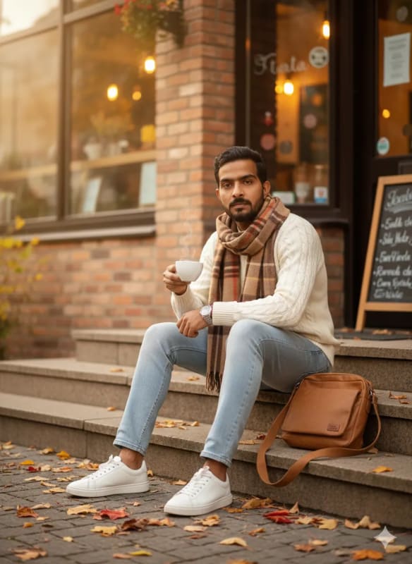Cozy Autumn Morning at a Cafe: AI Image Prompt thumbnail 2