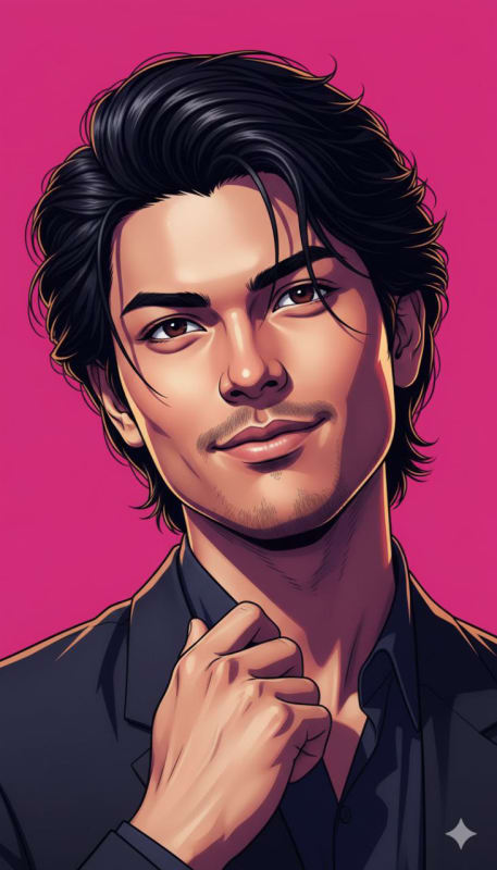 Vibrant Semi-Realistic Anime Portrait thumbnail 2