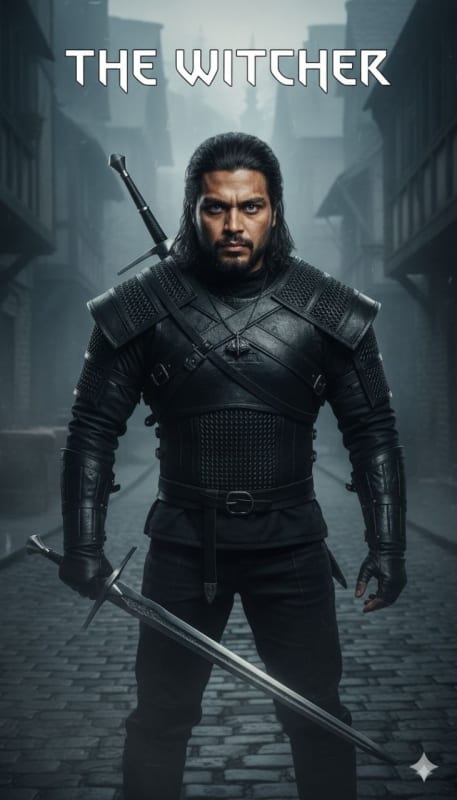 Cinematic Witcher Cosplay Portrait - view 1
