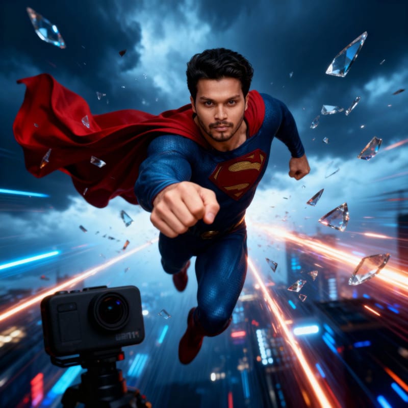 Superman Action Shot: GoPro Style, Man of Steel thumbnail 2