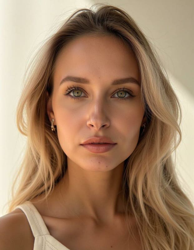 Luminous Editorial Portrait: Hyper-Detailed Close-Up - view 1